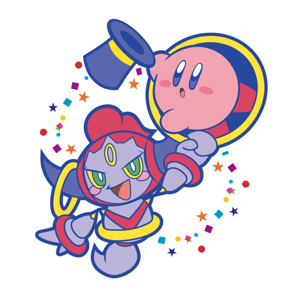 kirby, hoopa, and magic kirby (pokemon and 1 more) drawn by sakuramochi_(nindoro)