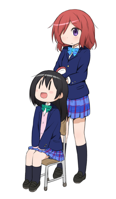 nishikino maki and yazawa nico (love live! and 1 more) drawn by miyako_hito