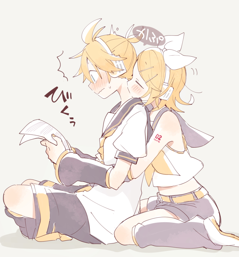 kagamine rin and kagamine len (vocaloid) drawn by suzumi_(fallxalice)