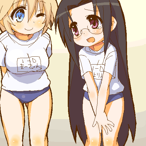 tamura hiyori and patricia martin (lucky star) drawn by 9law