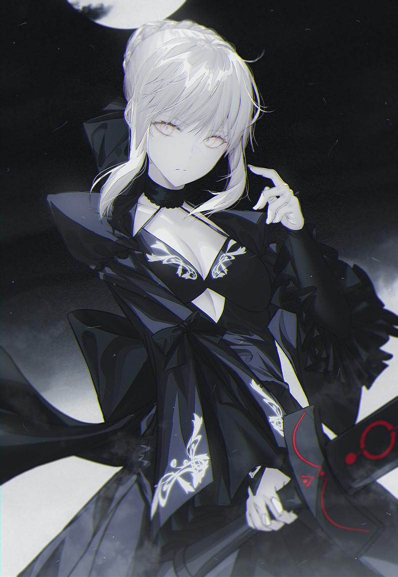 artoria pendragon and saber alter (fate and 1 more) drawn by fov_ps