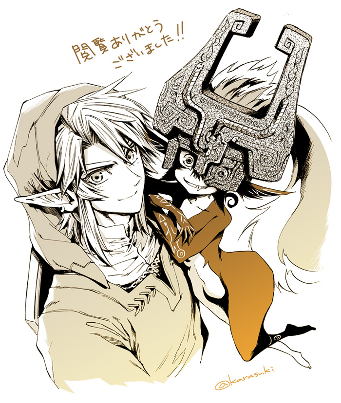 link and midna (the legend of zelda and 1 more) drawn by tak_(karasuki)