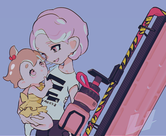 octoling player character and octoling girl (splatoon) drawn by imaikuy0