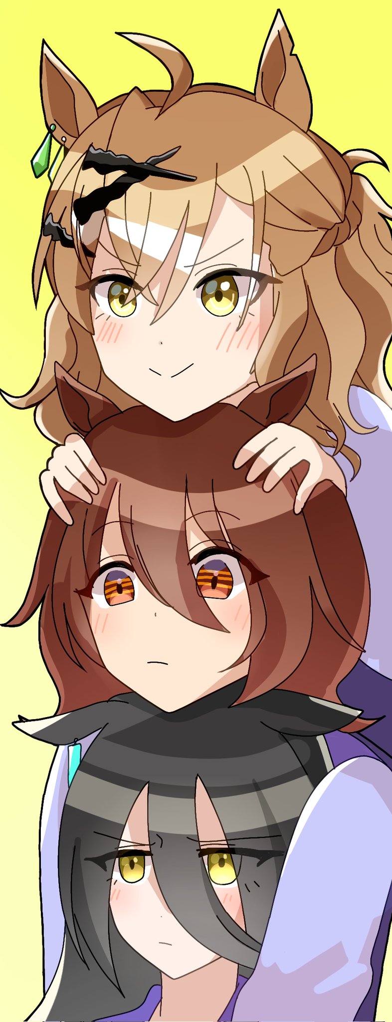 agnes tachyon, manhattan cafe, and jungle pocket (umamusume) drawn by shirokuma_(artist)