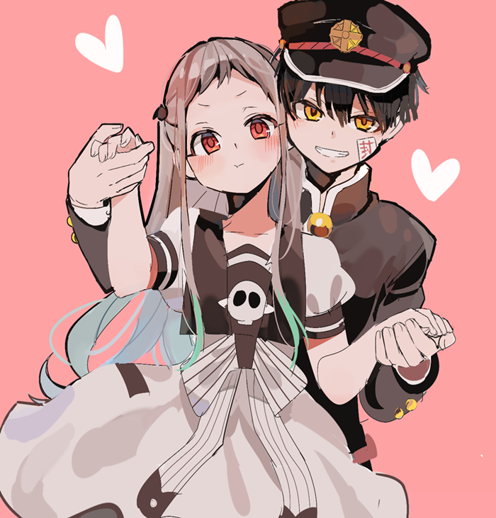 hanako and yashiro nene (jibaku shounen hanako-kun) drawn by joman