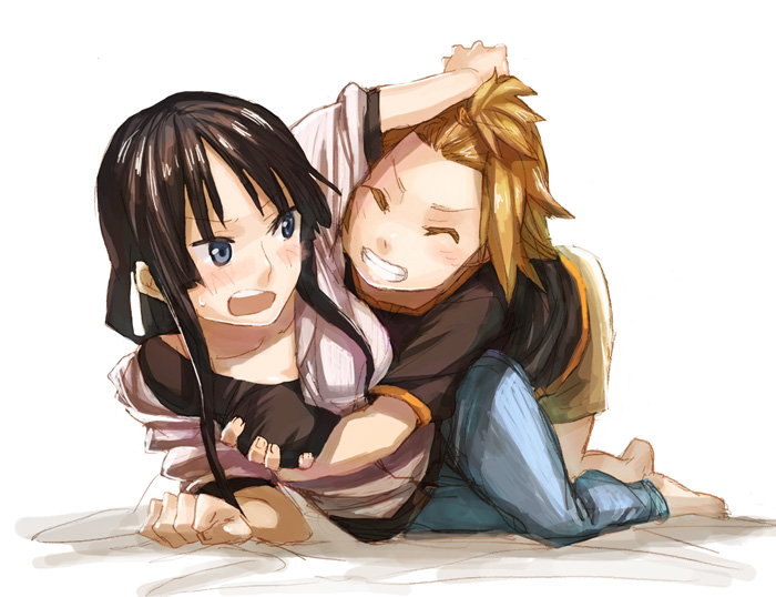 akiyama mio and tainaka ritsu (k-on!) drawn by fukutarou_(enji127)