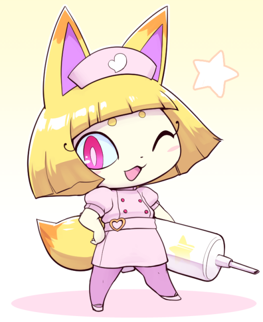 kon-tan (youkai watch and 1 more) drawn by nollety