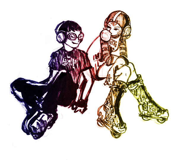 gum and beat (jet set radio) drawn by soda-drop