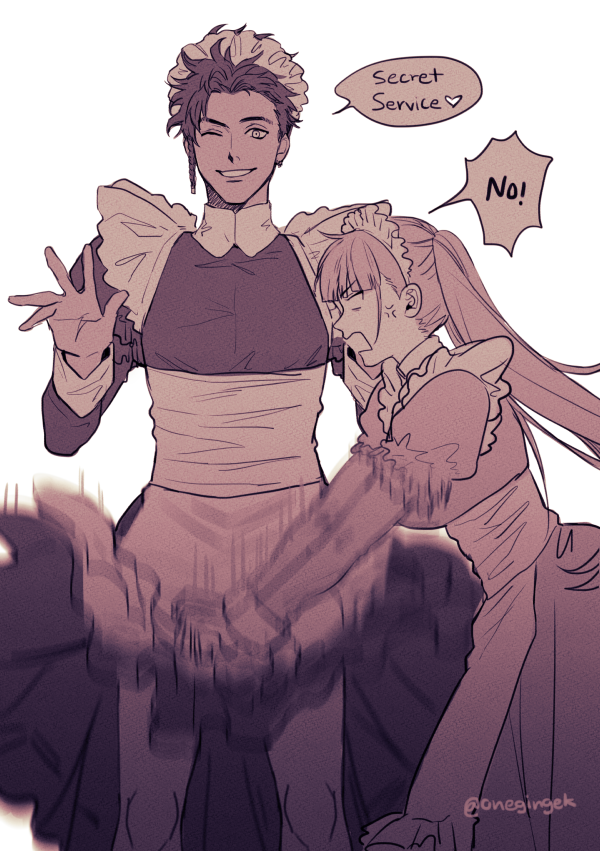 hilda valentine goneril and claude von riegan (fire emblem and 1 more) drawn by onegingek