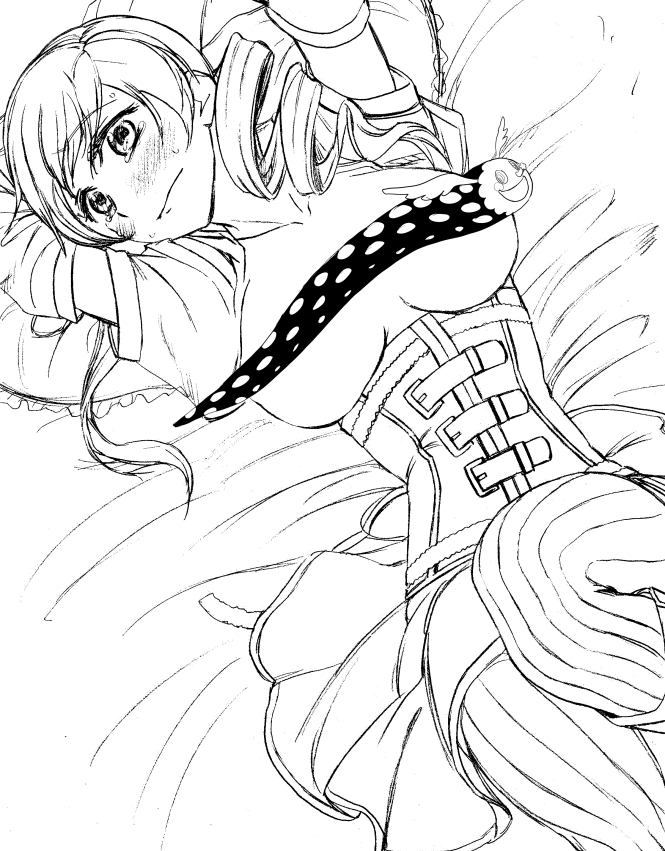 tomoe mami and charlotte (mahou shoujo madoka magica) drawn by danaka