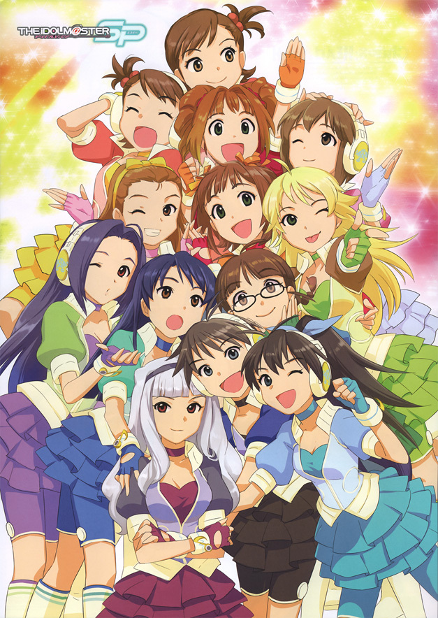 hoshii miki, kisaragi chihaya, amami haruka, kikuchi makoto, shijou takane, and 8 more (idolmaster and 1 more) drawn by annindoufu_(oicon)