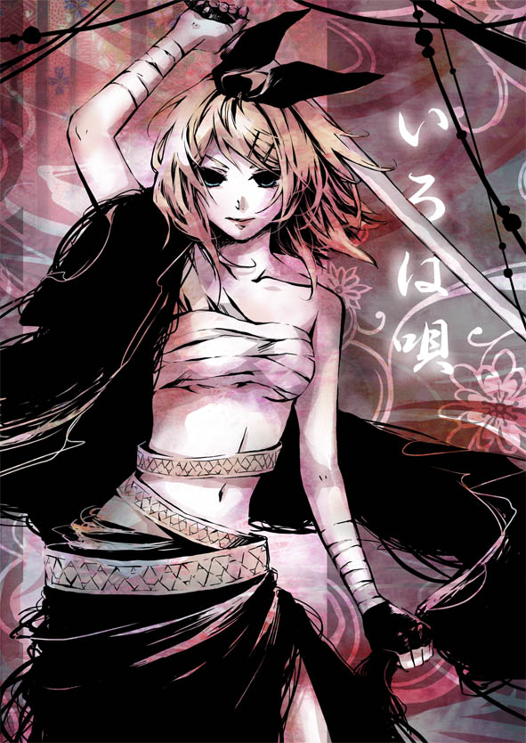 kagamine rin (vocaloid and 1 more) drawn by senbei_(roof-lock)