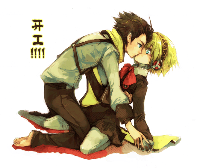 aigis and mochizuki ryouji (persona and 1 more)
