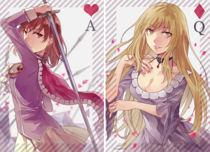 misaka mikoto and shokuhou misaki (toaru majutsu no index and 1 more) drawn by zarutsu