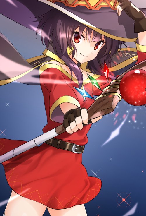 megumin (kono subarashii sekai ni shukufuku wo!) drawn by taromarun