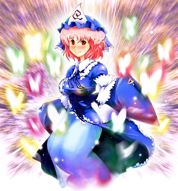saigyouji yuyuko (touhou) drawn by sato_(hekiga_ni_nemuru)