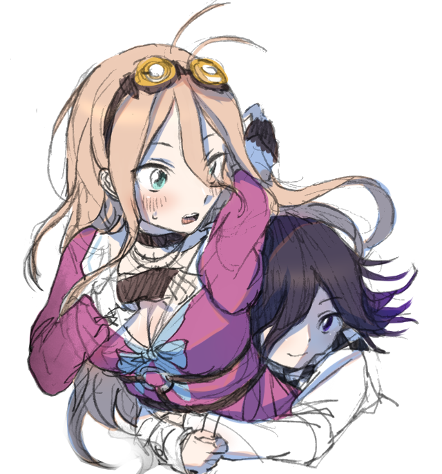 oma kokichi and iruma miu (danganronpa and 1 more) drawn by cross_neko