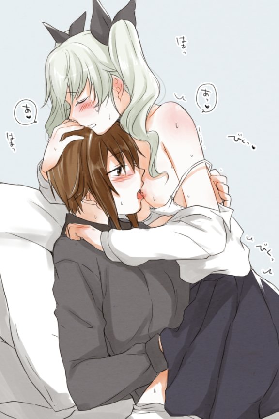 nishizumi maho and anchovy (girls und panzer) drawn by yuuhi_(arcadia)