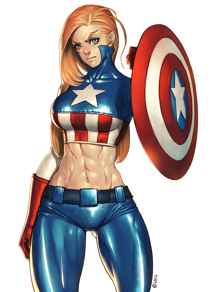 steve rogers and captain america (marvel) drawn by alien1452