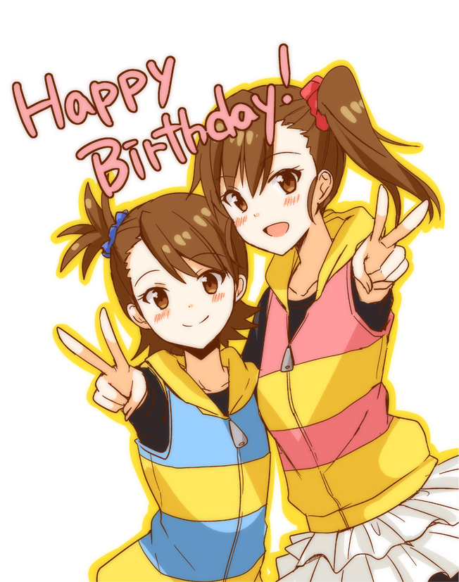 futami mami and futami ami (idolmaster) drawn by kisaragi_ichigo