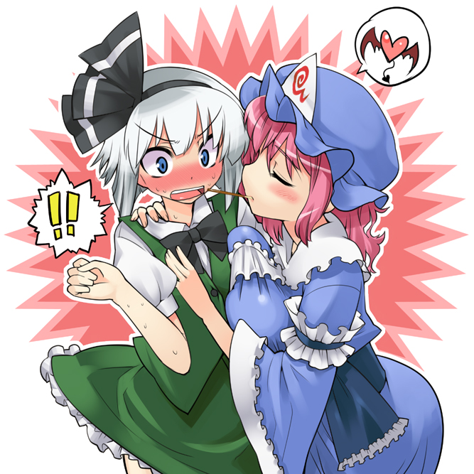 konpaku youmu and saigyouji yuyuko (touhou) drawn by gengorou