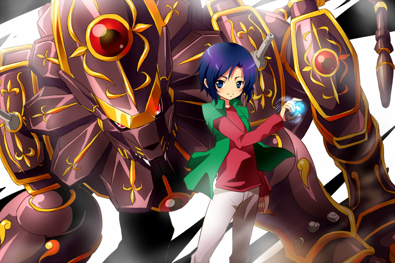 kimura kouichi and kaiserleomon (digimon and 1 more) drawn by mochimako_(mushikera_hoi2)