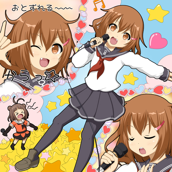 ikazuchi, naka, and suzaki aya (kantai collection and 3 more) drawn by mitya