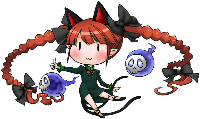 kaenbyou rin and majokko (touhou and 1 more) drawn by miyatabi-touya