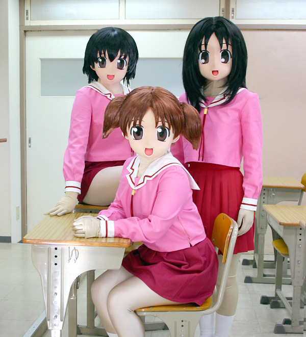 kasuga ayumu, mihama chiyo, and takino tomo (azumanga daioh)