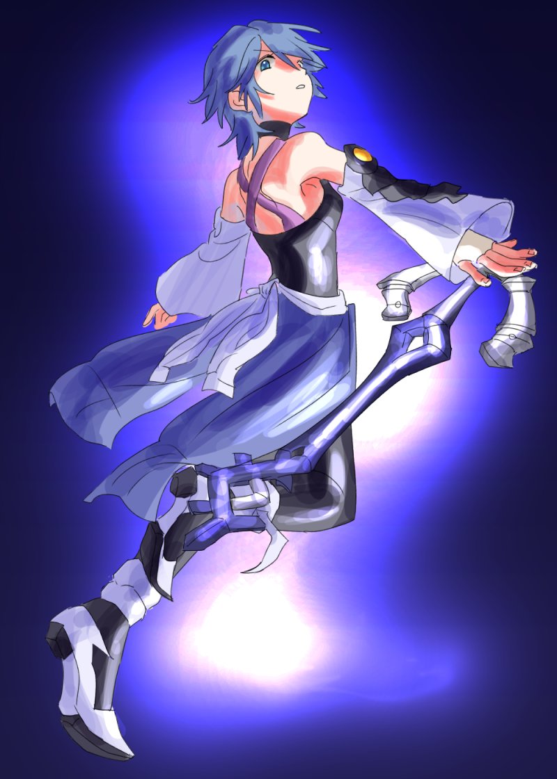 aqua (kingdom hearts and 1 more) drawn by yomyompi