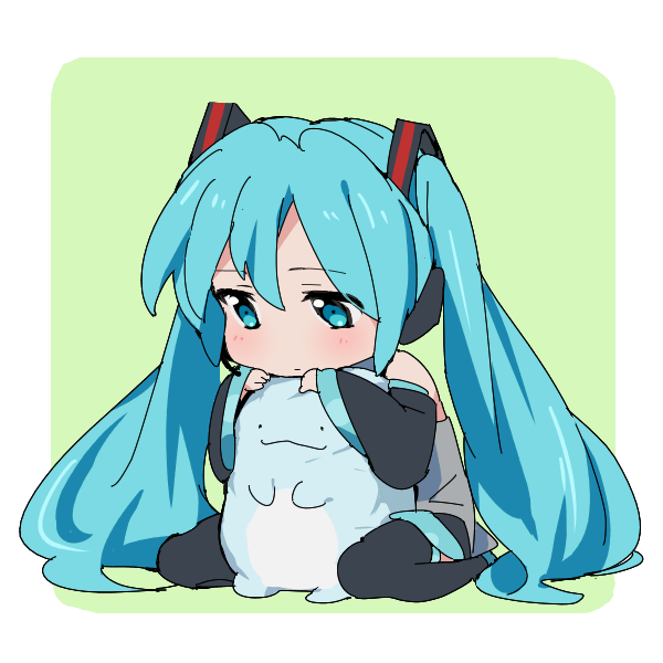 hatsune miku and tokage (vocaloid and 1 more) drawn by satou_asuka
