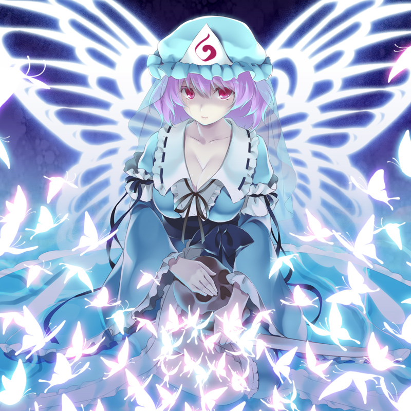 saigyouji yuyuko (touhou and 1 more) drawn by ayase_hazuki