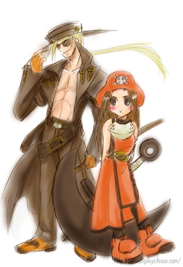 may and johnny (guilty gear and 1 more) drawn by kinomin