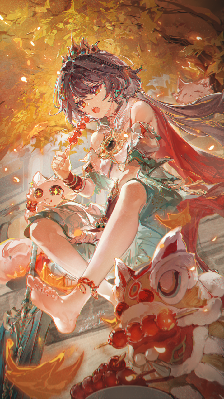 yunli and diting (honkai and 1 more) drawn by zhuzhiyi_zhulu