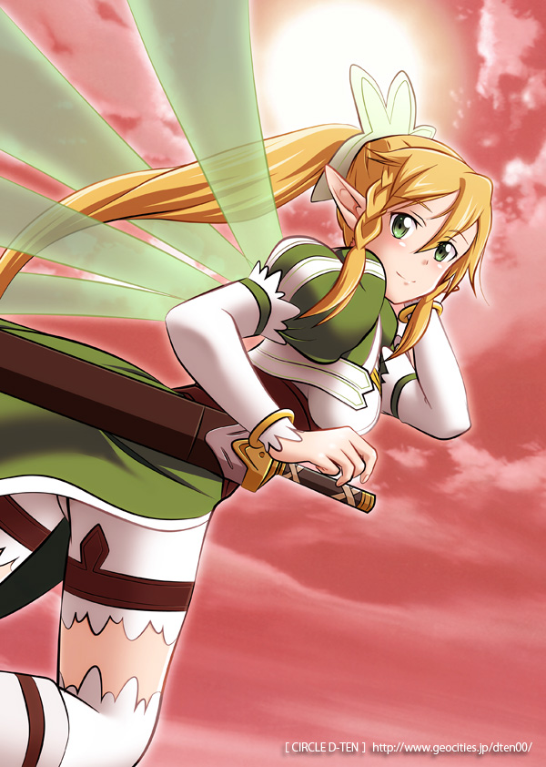 leafa (sword art online) drawn by d-ten