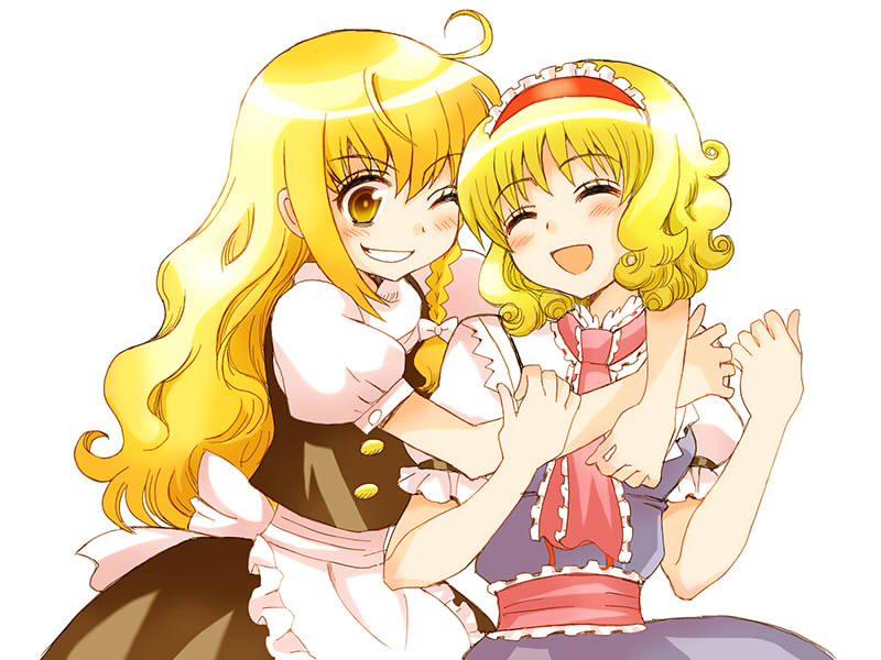 kirisame marisa and alice margatroid (touhou) drawn by ruri_ninomiya