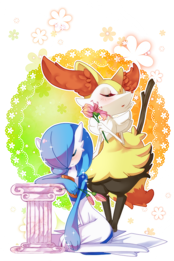 gardevoir and braixen (pokemon) drawn by loyaldis