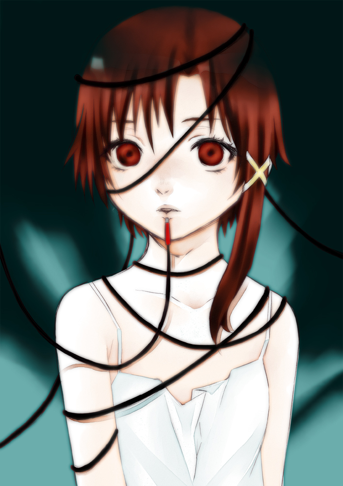 iwakura lain (serial experiments lain) drawn by kyabetsu_tarou