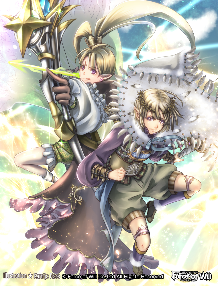 tia letoliel and cecil letoliel (force of will) drawn by kamijororo