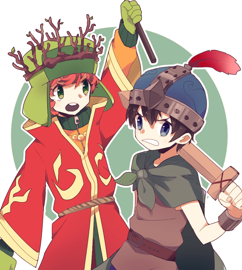 stan marsh and kyle broflovski (south park and 1 more) drawn by yoyterra