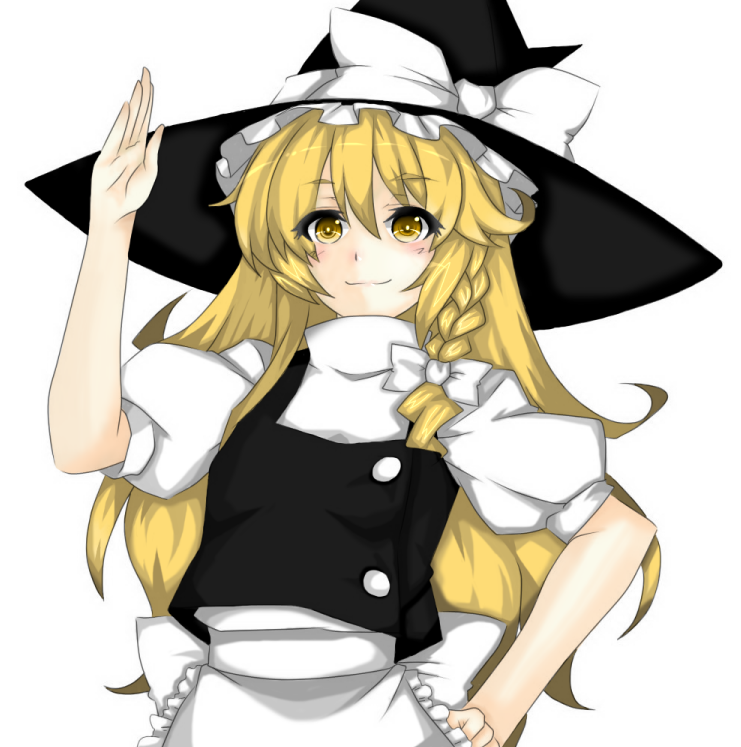 kirisame marisa (touhou) drawn by tro_(trombe) and yasuwaka