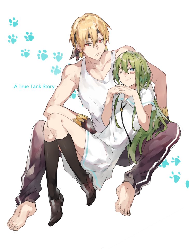 gilgamesh and enkidu (fate and 3 more) drawn by waltz_(tram)