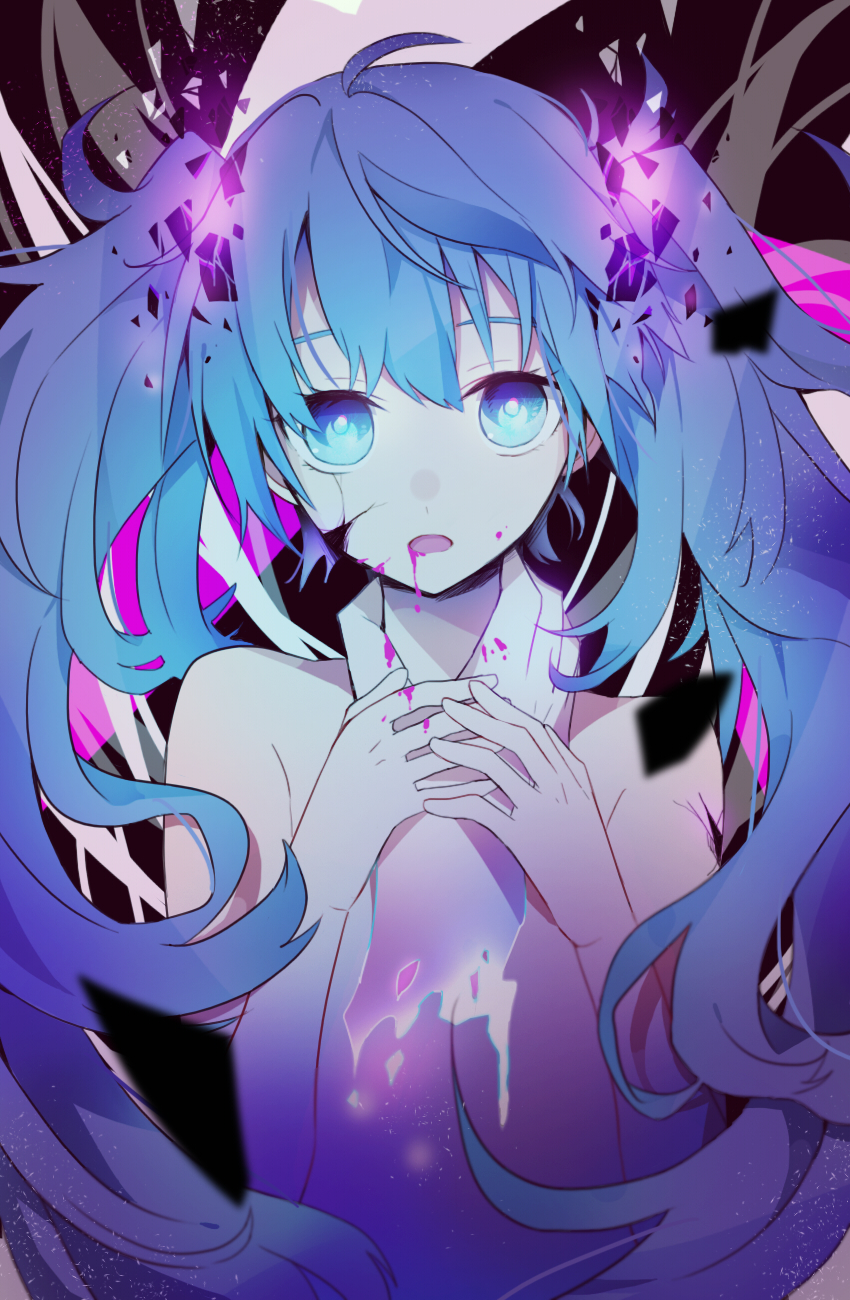 hatsune miku (vocaloid and 1 more) drawn by irucha