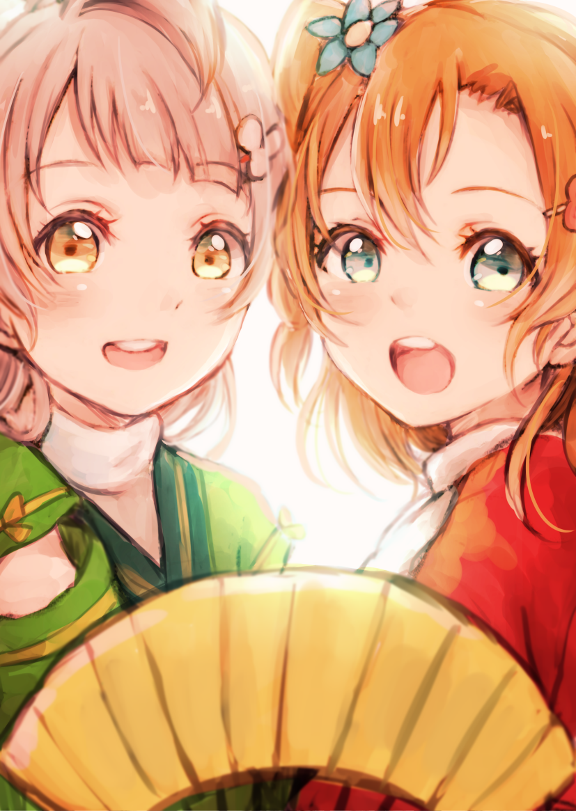minami kotori and kosaka honoka (love live! and 1 more) drawn by suito