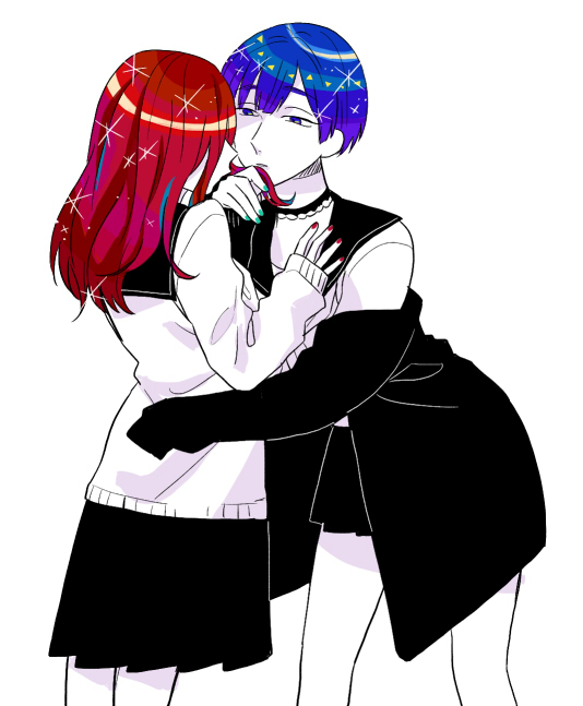 phosphophyllite and cinnabar (houseki no kuni) drawn by usako_(arisusagi)