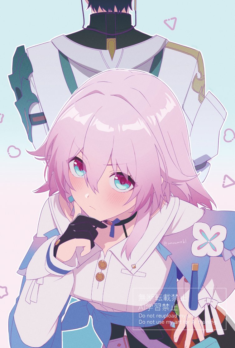 march 7th and dan heng (honkai and 1 more) drawn by umoumohl