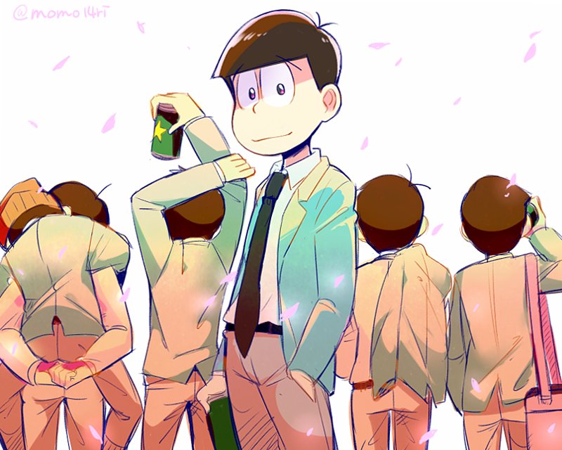 matsuno osomatsu, matsuno karamatsu, matsuno ichimatsu, matsuno jyushimatsu, matsuno choromatsu, and 1 more (osomatsu and 1 more) drawn by mone_(14ri0000)