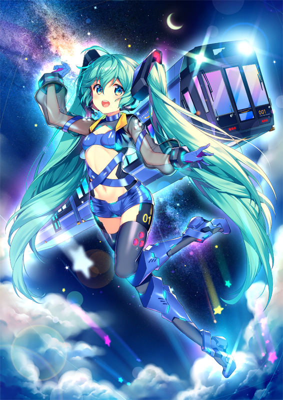 hatsune miku (vocaloid) drawn by kurisu_toshi