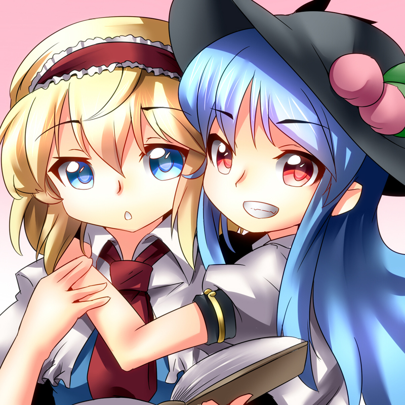 alice margatroid and hinanawi tenshi (touhou) drawn by kimagure_ringo