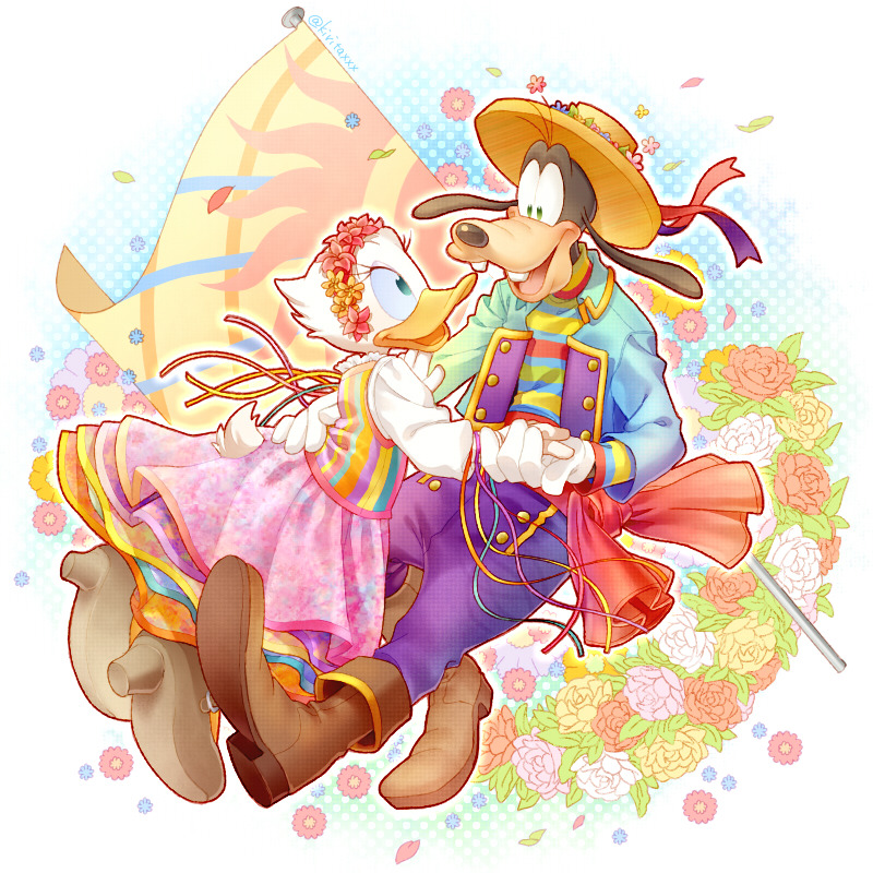 daisy duck and goofy (mickey mouse & friends) drawn by kiri_futoshi